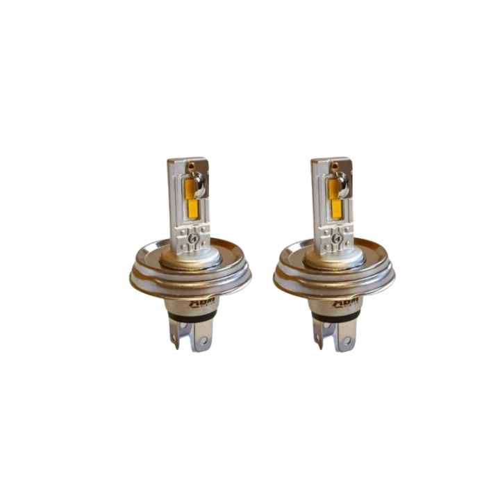 Paire d'ampoules code phare LED jaune R2 P45T 12V