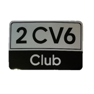 Autocollant 2CV6 CLUB bi color