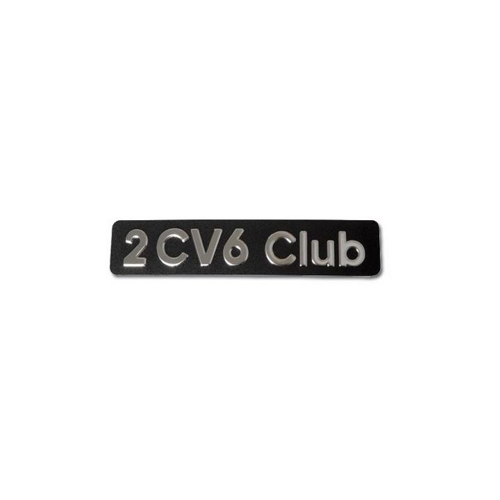 Monogramme 2CV6 CLUB fond noir