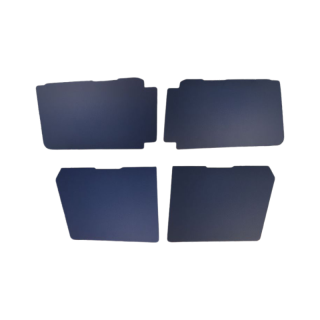 Panneaux de porte petit modèle skaï bleu foncé (lot)