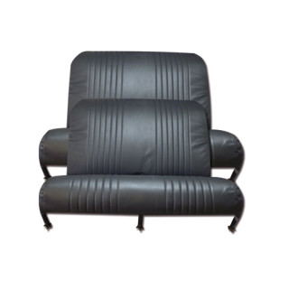 Garnitures 2 banquettes skaï noir lisse 2CV Dyane