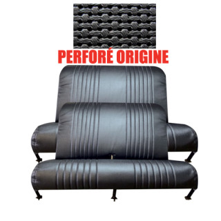 Garnitures 2 banquettes skaï noir perforé 2CV Dyane