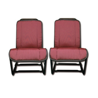 Garnitures AV Bayadère rouge 2CV