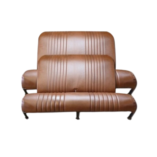 Garniture banquette AV + banquette AR Dyane rabattable marron perforé