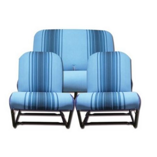 Sièges AV symétriques + banquette AR complet bleu rayé