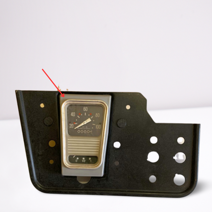 Enjoliveur de compteur trapézoïdal 2CV gris