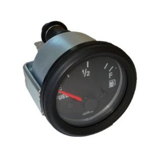 Manomètre essence 12V ou 24V ronde fond noir