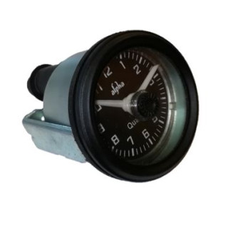 Horloge 6V ou 12 V fond noir aiguille blanche