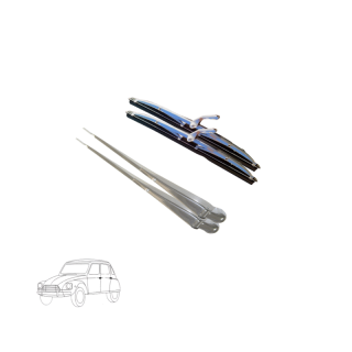KIT bras + balais INOX essuie-glace Dyane Acadiane