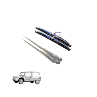 KIT bras + balais INOX essuie-glace Méhari