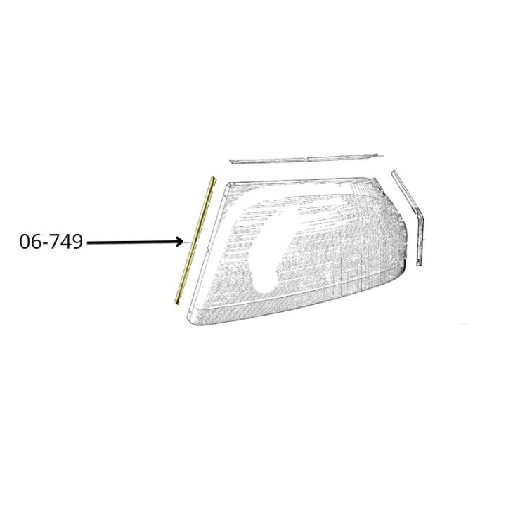 Jonc d'aile AR vertical transparent Dyane