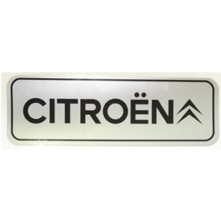 Autocollant Citroën noir fond gris