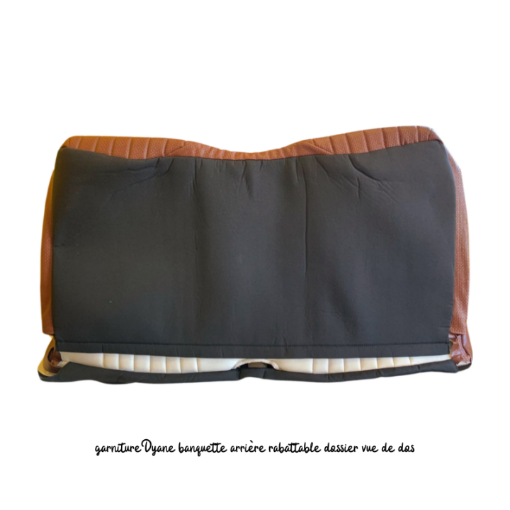 Garniture banquette AV + banquette AR Dyane rabattable noir perforé
