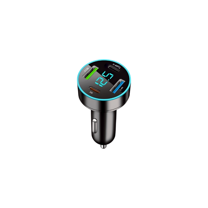 Adaptateur chargeur allume cigare UBS voltmètre