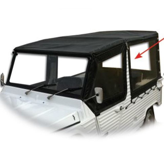 Bâche latérale G 4 sangles noire Méhari 71 à 82